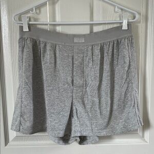 Skims Light Grey Unisex Boxer Sleep Shorts Size Medium Loungewear
